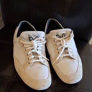 D&G Men's Beige and Gray Sneakers